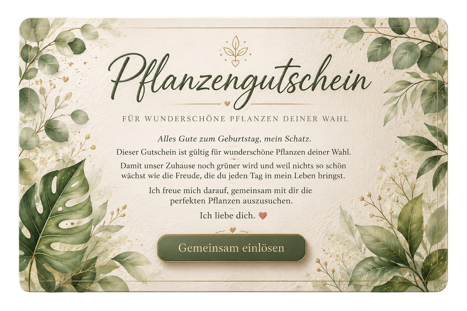 Pflanzengutschein